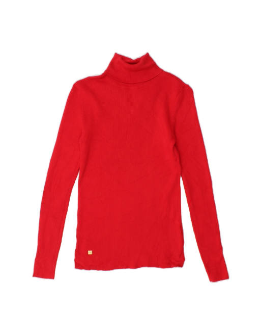 Vintage Ralph Lauren Roll Neck Jumper Sweater UK 12 Medium In Red