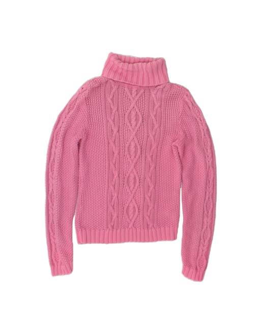 Vintage Ralph Lauren Roll Neck Jumper Sweater UK 14 Large In Pink