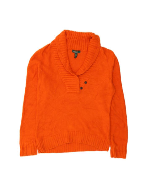 Vintage Ralph Lauren Shawl Neck Jumper Sweater UK 16 Large In Orange - view 1