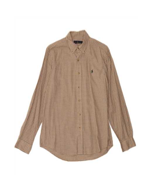 Vintage Ralph Lauren Shirt Medium In Brown Check