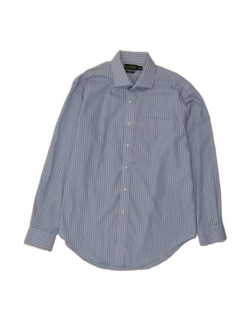 Vintage Ralph Lauren Shirt Size 16 1/2 Large In Blue Striped