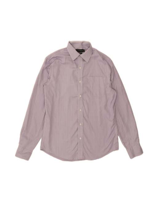 Vintage Ralph Lauren Shirt Size 16 40/41 Large In Purple Herringbone