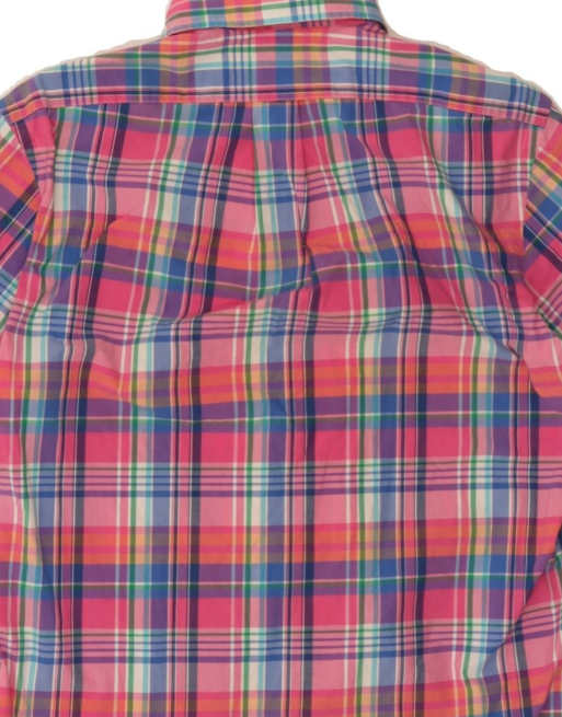 Vintage Ralph Lauren Short Sleeve Shirt Small In Pink Check, 4 of 4