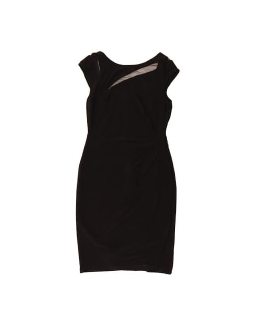 Vintage Ralph Lauren Sleeveless Bodycon Dress US 8 Medium In Black