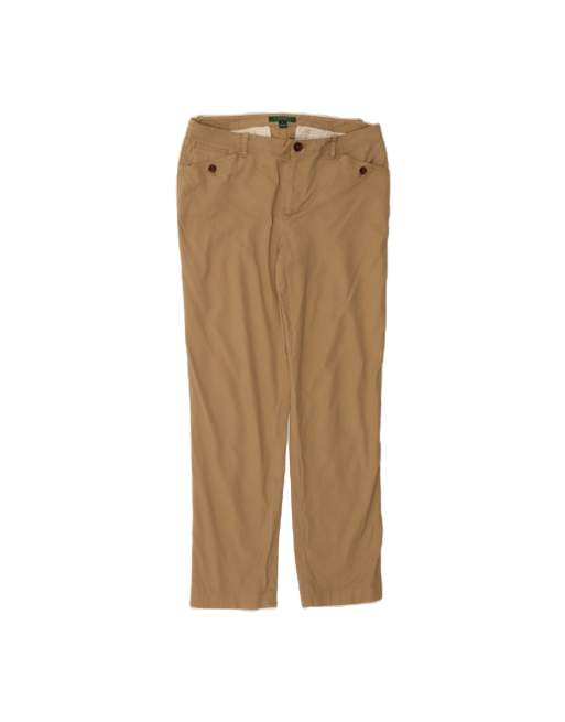Vintage Ralph Lauren Slim Casual Trousers US 8 Medium W32 L29 In Beige