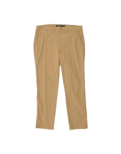 Vintage Ralph Lauren Slim Chino Trousers US 10 Large W32 L29 In Brown - view 1