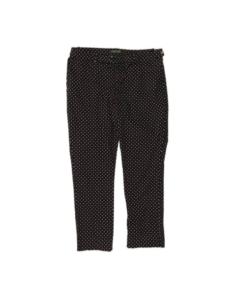 Vintage Ralph Lauren Slim Chino Trousers US 16 2XL W38 L29 In Black Polka Dot - view 1