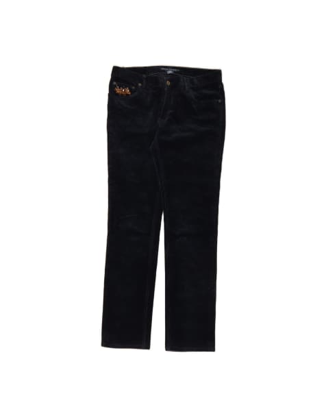 Vintage Ralph Lauren Slim Corduroy Trousers US 10 Large W30 L31 In Blue - view 1