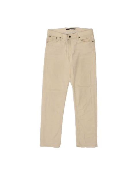 Vintage Ralph Lauren Slim Corduroy Trousers US 8 Medium W30 L32 In Off In White - view 1