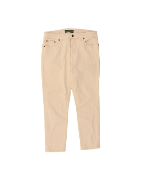 Vintage Ralph Lauren Slim Cropped Jeans US 6 Medium W30 L24 In Beige - view 1