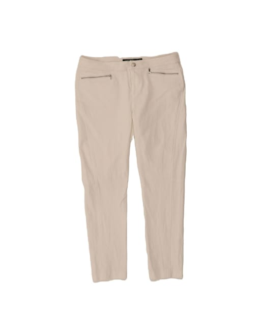 Vintage Ralph Lauren Slim Cropped Trousers US 10 Large W32 L27 In White