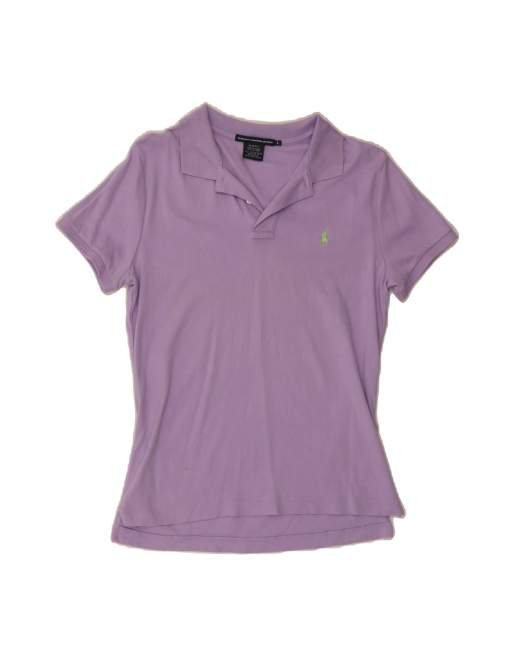Vintage Ralph Lauren Slim Fit Polo Shirt UK 14 Large In Purple