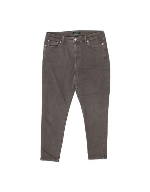 Vintage Ralph Lauren Slim Jeans US 12 Large W34 L26 In Grey