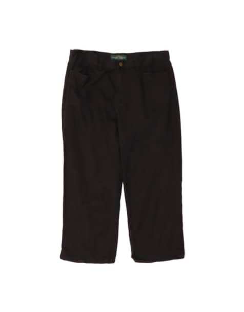 Vintage Ralph Lauren Straight Capri Trousers US 8 Medium W30 L22 In Black - view 1