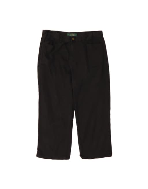 Vintage Ralph Lauren Straight Capri Trousers US 8 Medium W30 L22 In Black