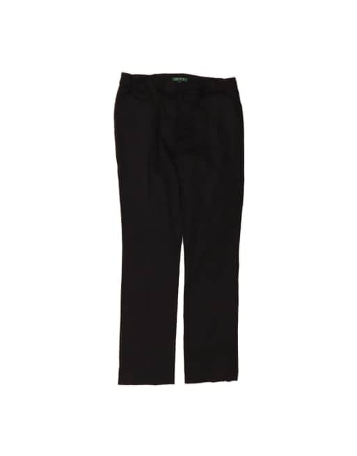 Vintage Ralph Lauren Straight Casual Trousers US 10 Large W32 L32 In Black