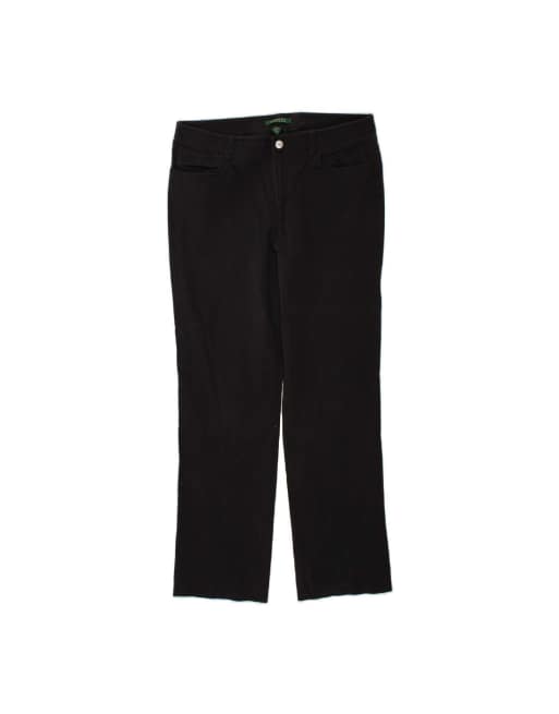Vintage Ralph Lauren Straight Casual Trousers Us 12 Large W34 L31 In Black