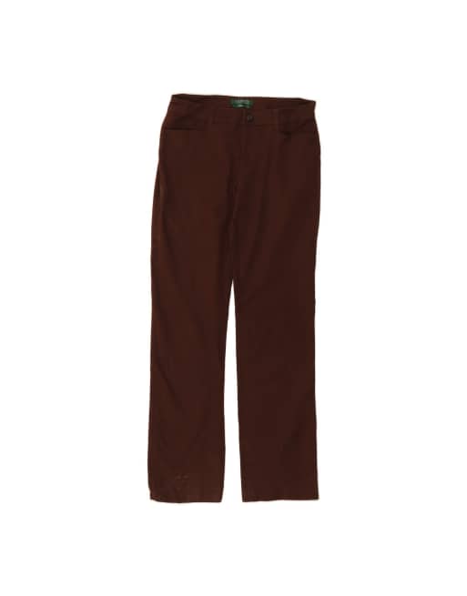 Vintage Ralph Lauren Straight Casual Trousers US 4 Small W28 L32 In Brown