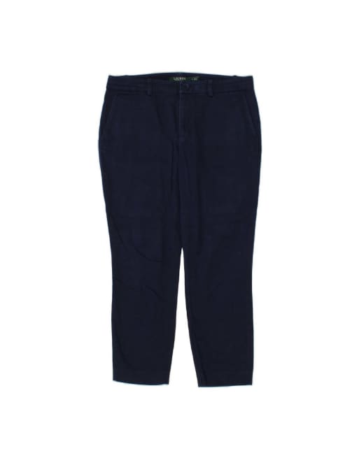 Vintage Ralph Lauren Straight Chino Trousers Us 6 Medium W30 L29 In Blue