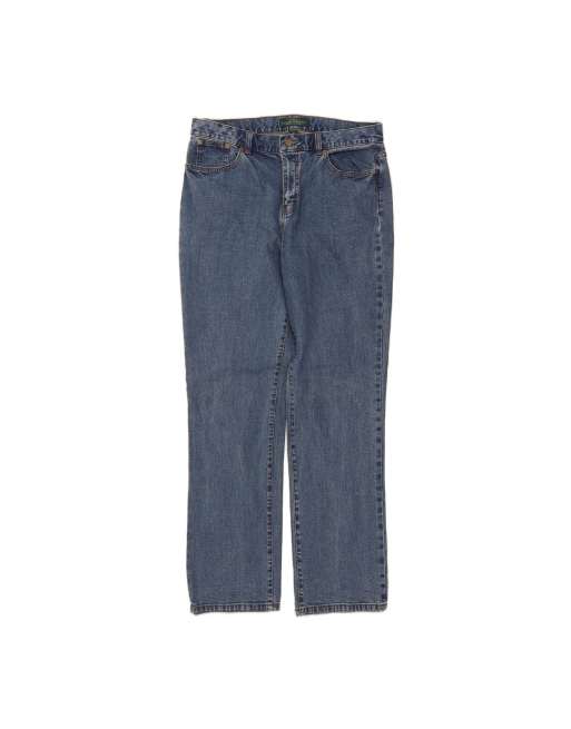 Vintage Ralph Lauren Straight Jeans US 10 Large W32 L32 In Blue