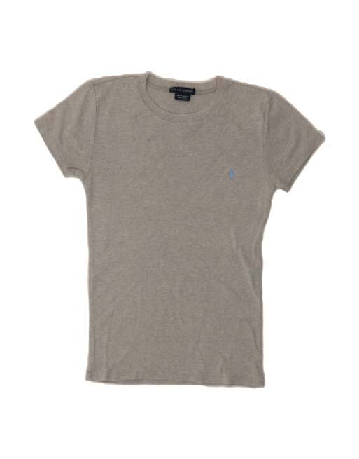 Vintage Ralph Lauren T-shirt Top UK 10 Small In Grey