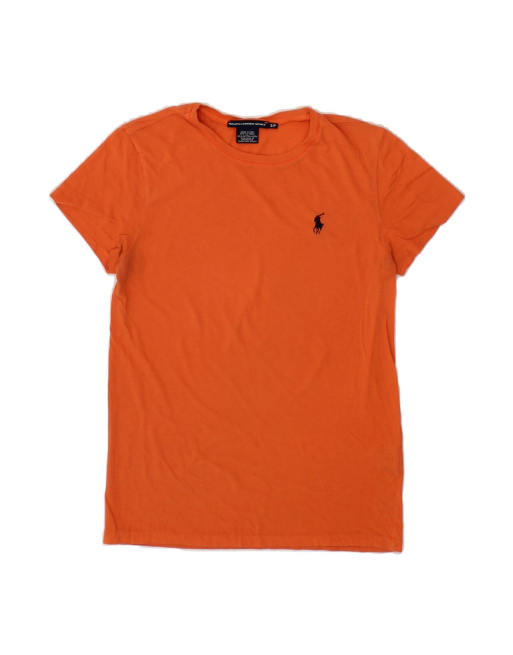 Vintage Ralph Lauren T-shirt Top UK 10 Small In Orange
