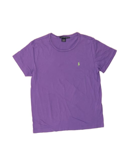 Vintage Ralph Lauren T-shirt Top UK 18 XL In Purple