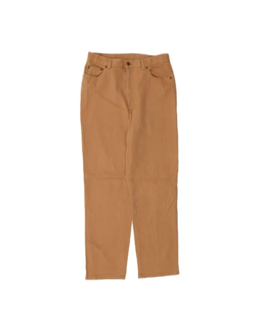Vintage Ralph Lauren Tapered Casual Trousers US 12 Large W32 L31 In Beige