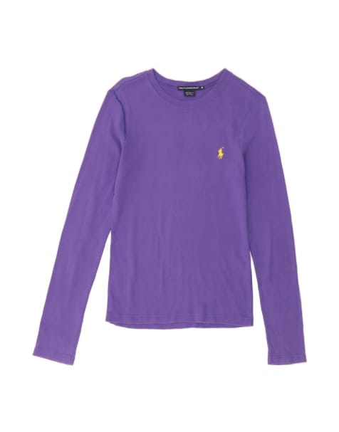 Vintage Ralph Lauren Top Long Sleeve UK 12 Medium In Purple - view 1