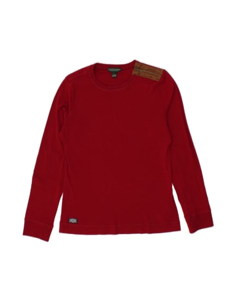 Vintage Ralph Lauren Top Long Sleeve UK 14 Large In Red - view 1