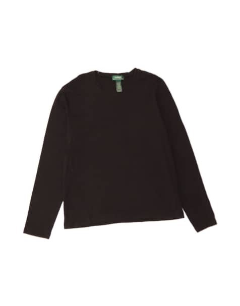 Vintage Ralph Lauren Top Long Sleeve UK 18 XL In Black - view 1