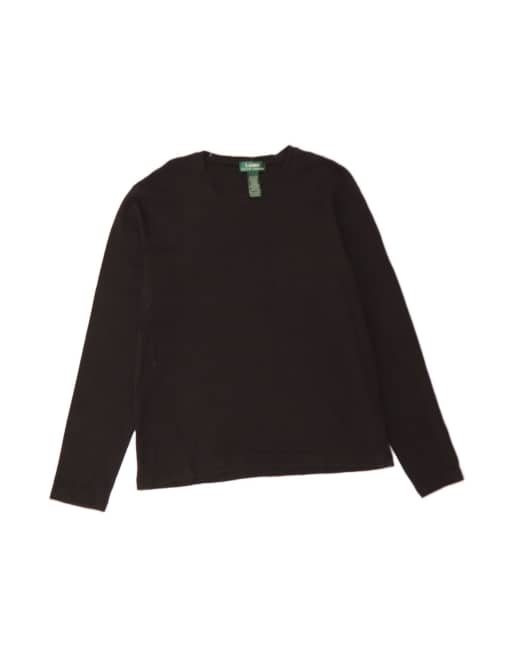 Vintage Ralph Lauren Top Long Sleeve UK 18 XL In Black