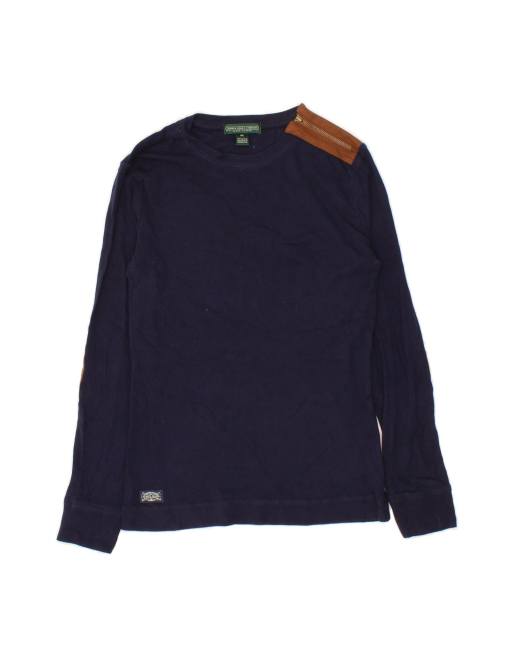 Vintage Ralph Lauren Top Long Sleeve UK 6 XS In Blue