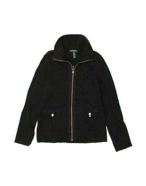 Vintage Ralph Lauren Tracksuit Top Jacket UK 12 Medium In Black - view 1