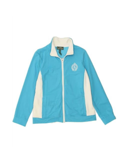 Vintage Ralph Lauren Tracksuit Top Jacket Uk 18 XL In Blue Colourblock