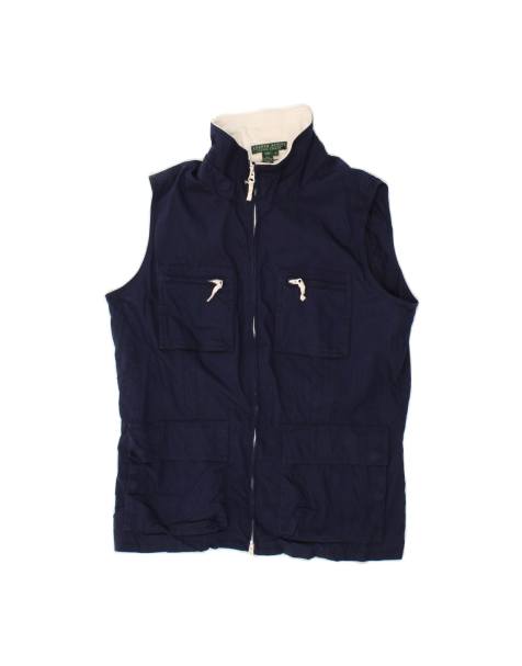 Vintage Ralph Lauren Utility Gilet UK 38 Medium In Blue - view 1