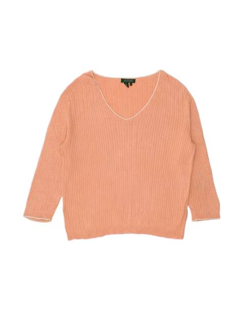 Vintage Ralph Lauren V-neck Jumper Sweater UK 16 Large In Orange - view 1