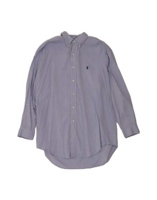 Vintage Ralph Lauren Yarmouth Loose Fit Shirt Size 16 1/2 Large In Blue