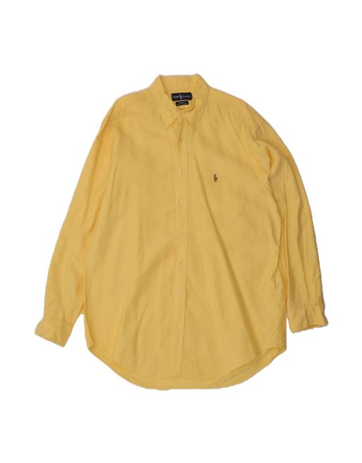 Vintage Ralph Lauren Yarmouth Loose Fit Shirt Size 17 XL In Yellow