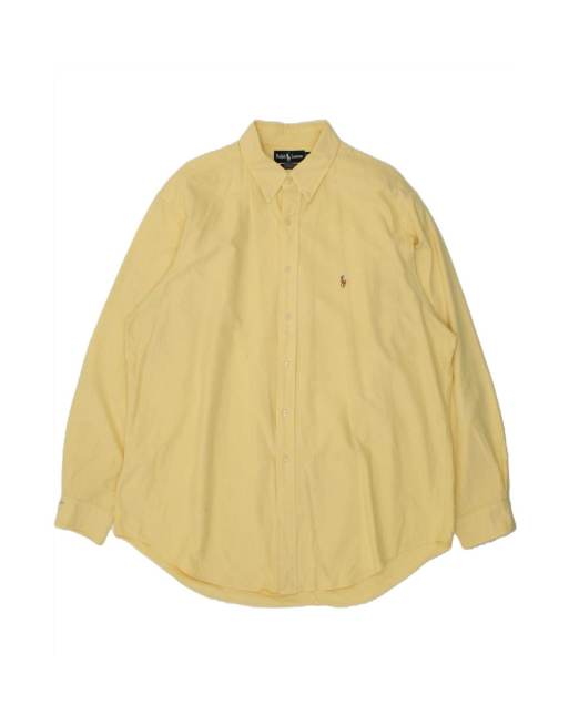 Vintage Ralph Lauren Yarmouth Loose Fit Shirt Size 18 2XL In Yellow
