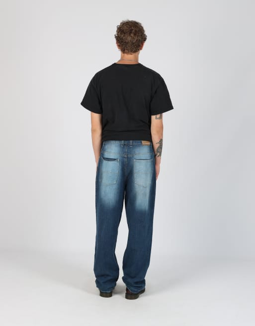 Vintage Raw Blue 33x32 denim jeans in blue, 3 of 4