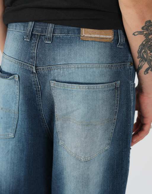 Vintage Raw Blue 33x32 denim jeans in blue, 4 of 4