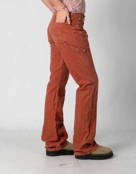 Vintage RayBest 32x34 Canvas Carpenter Baggy Jeans Orange - view 1