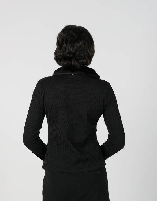 Vintage Rayure M long sleeve top in black, 2 of 4