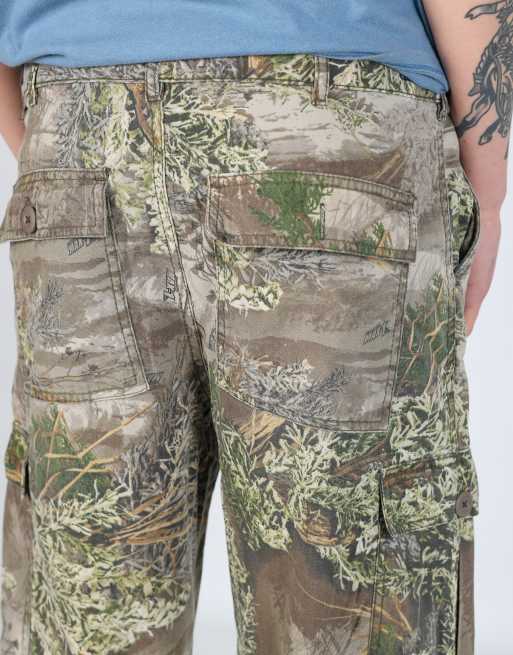 Vintage RealTree 38x30 canvas carpenter jeans in dark green, 4 of 4