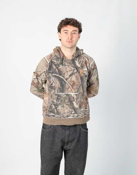 Vintage Realtree l hoodie in khaki green - view 1