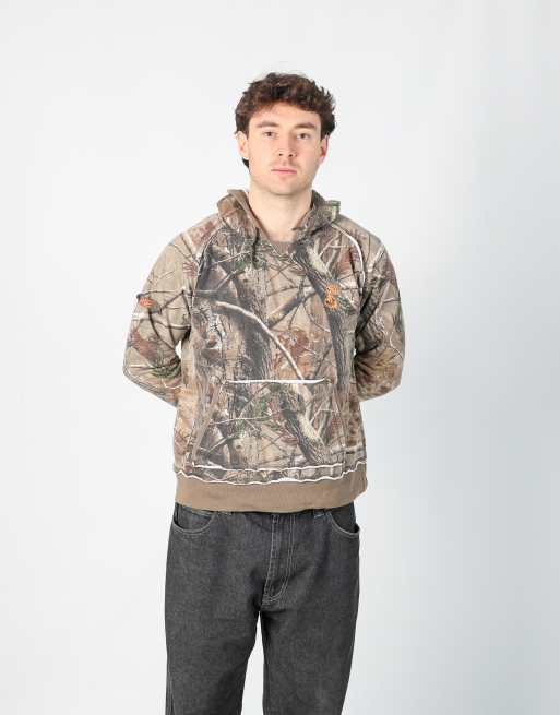 Vintage Realtree l hoodie in khaki green