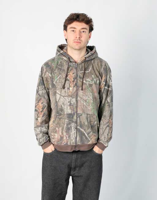 Vintage Realtree l hoodie in khaki green