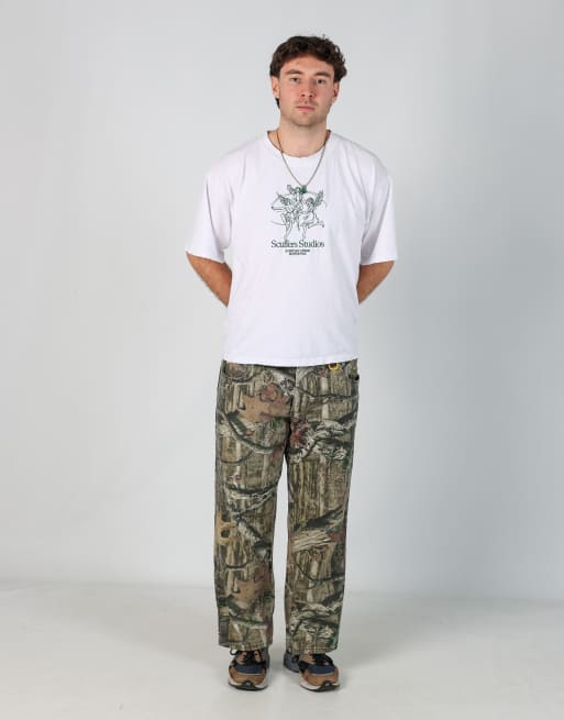 Vintage Realtree mossy oak 36x30 denim jeans in khaki green