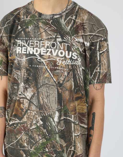 Vintage Realtree xl t-shirt in khaki green, 4 of 4